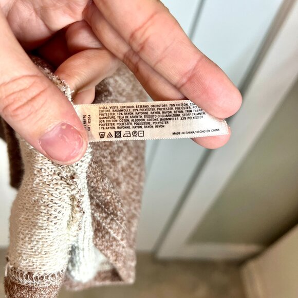 Anthropologie Saturday Sunday Tan Terry Cloth Comfort Lounge Dress Size XS - Picture 5 of 6